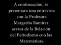 Entrevista a la profesora Margarita Ramírez acerca de la relación del periodismo con las matemáticas