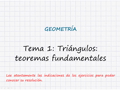 Geometría- tema 1: Triángulos - teoremas fundamentales