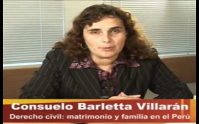 Videos PUCP - Diplomatura de Especialización en Orientación y Promoción Familiar - Derecho civil: matrimonio y familia en el Perú - Consuelo Barletta Villarán