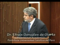 Inauguración - Vicerrector Académico: Dr. Efraín Gonzáles de Olarte 