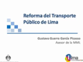 Viernes Económico Reforma del Transporte Público