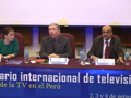 Exposición de Antonio Zapata en la mesa: “La televisión como espacio cultural” del SITV