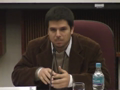 Intervención de Renato Cisneros en la mesa "La televisión como espacio deportivo" en el SITV